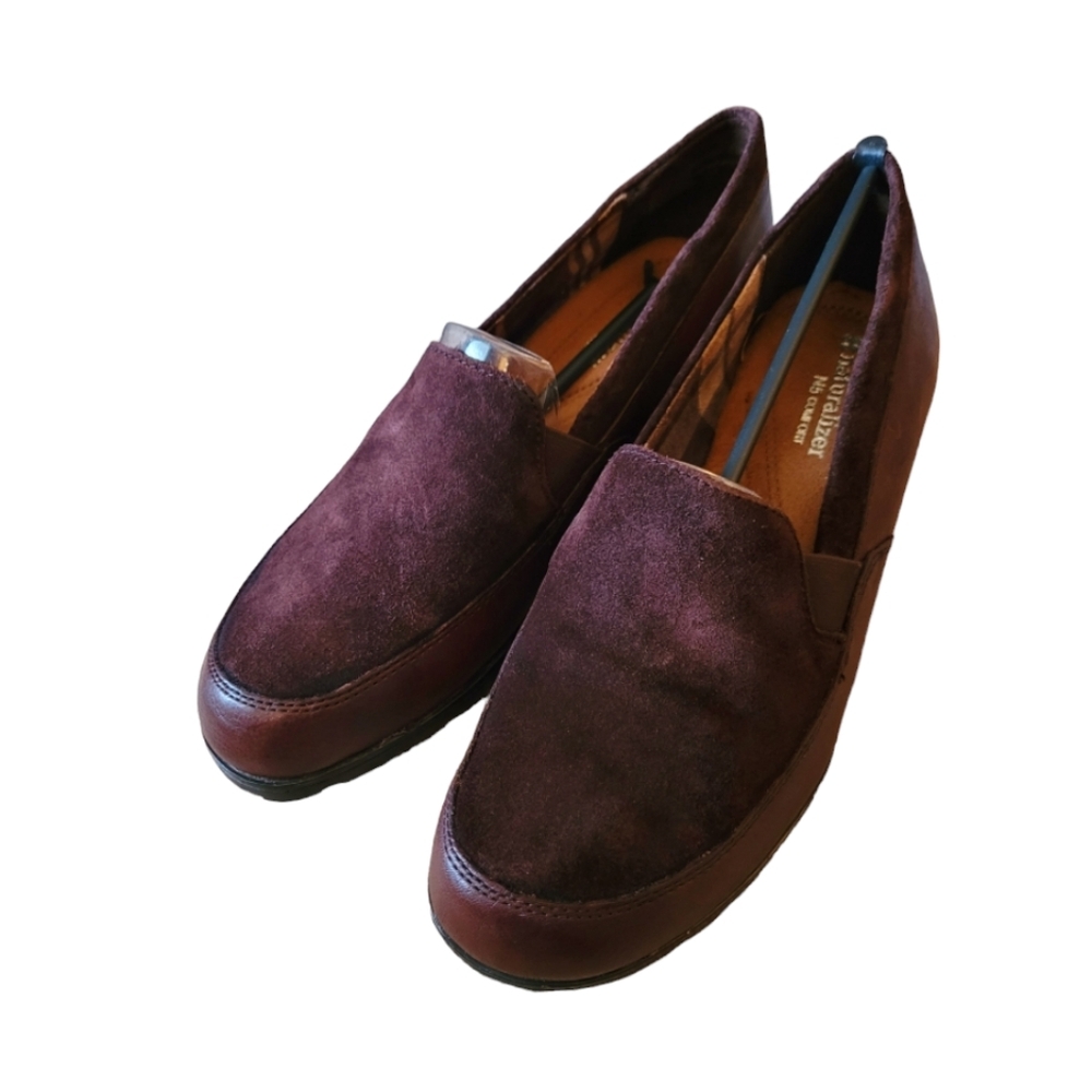 Naturalizer Slip On Women's Brown Leather and Suede Loafers Size 8.5 New in Box - Picture 2 of 7